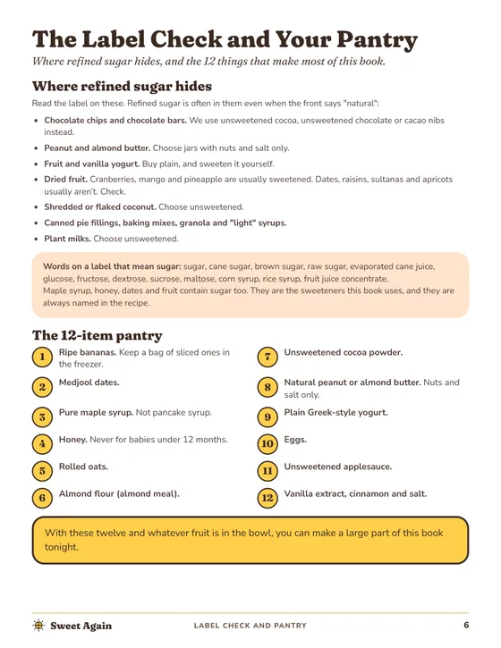 The pantry page of the book